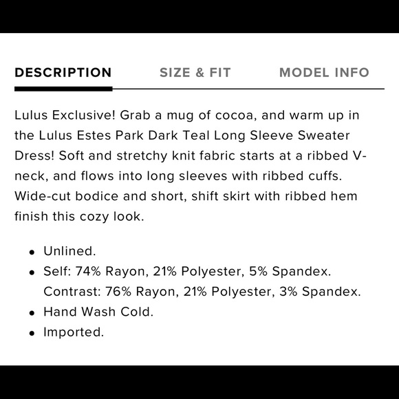 Lulu’s XS Estes Park Long Sleeve Sweater Dress - Picture 4 of 5